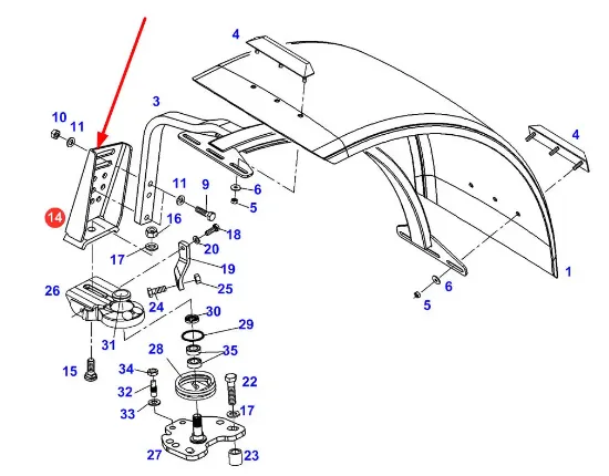 Slika Left fender bracket FCH334700033030