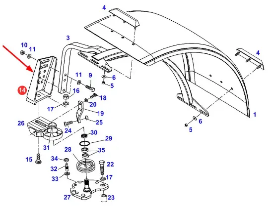 Slika Fender retainer right FCH334700033040