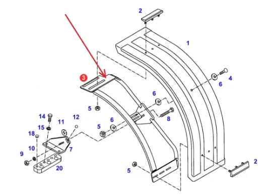 Slika Right front fender frame FCH716700031042