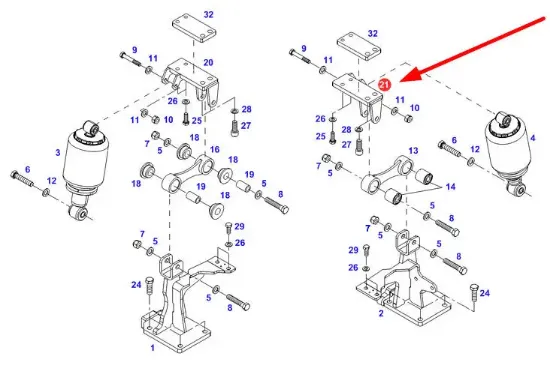 Slika Left cabin shock absorber mount FCH737500200091