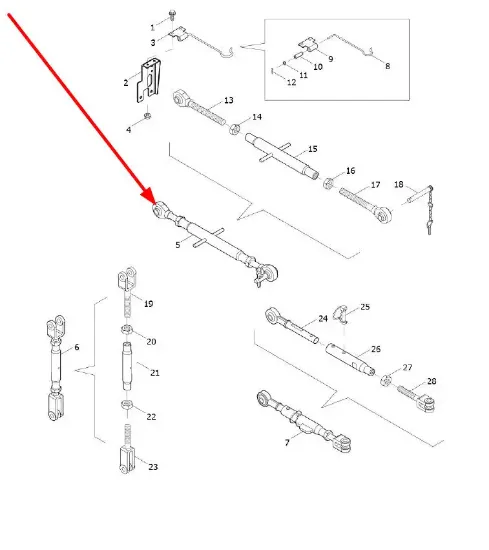 Slika Rear linkage central link cat. 1 FT250.56.012a