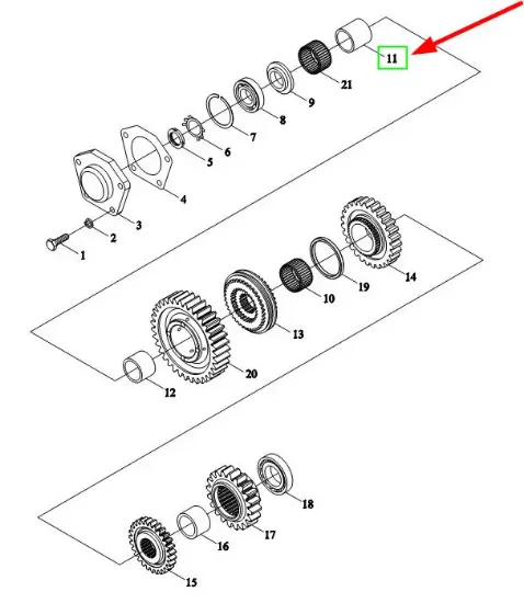 Slika Distance sleeve I-II gear FT300.37M.114