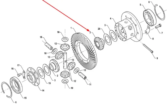 Slika Differential crown wheel FT800.38.130a