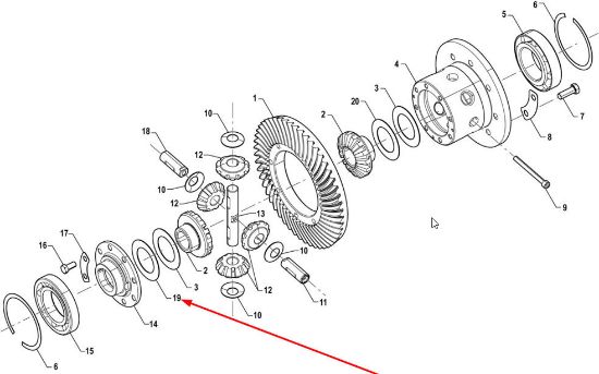 Slika Differential washer 63 x 100 x 1.85 FT800.38.230