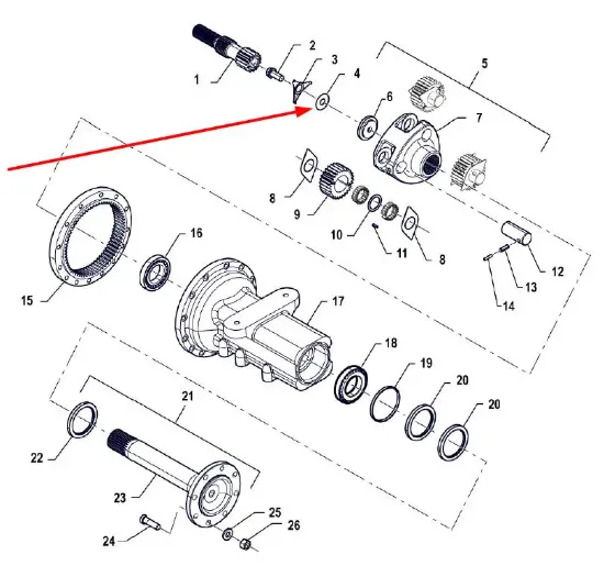 Slika Adjusting washer 22 x 60 x 0.5 mm FT800.39.117A