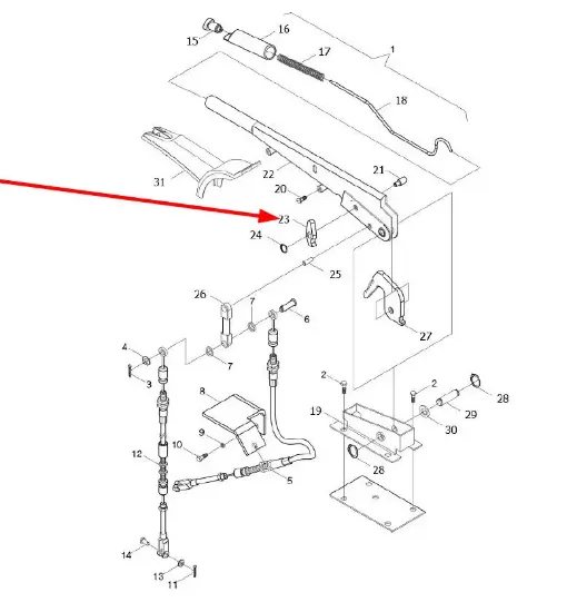 Slika Handbrake lever latch FT800A.21.314