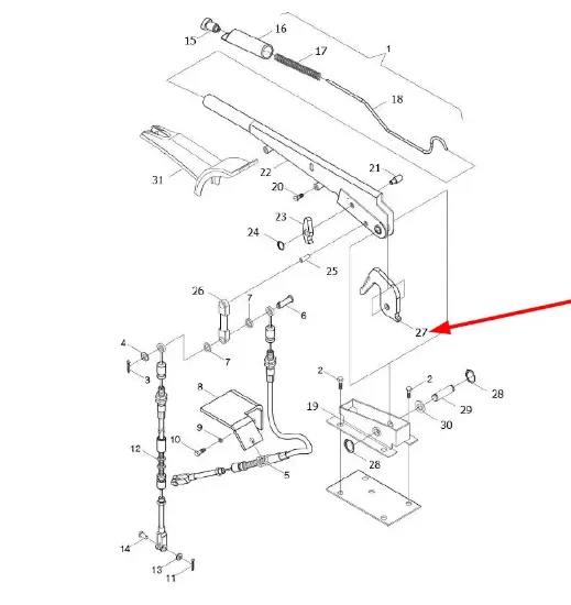 Slika Handbrake lever plate FT800A.43.310