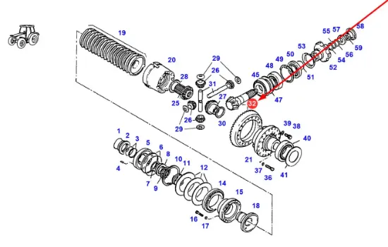 Slika Input shaft with crown wheel Z14/38 G926301020120