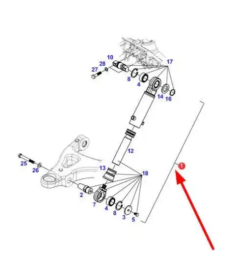 Slika AGCO G931303051340 suspension shock absorber repair kit