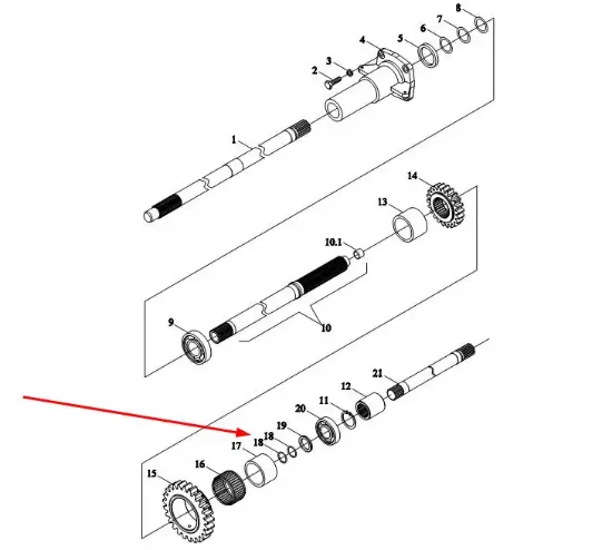 Slika Gearbox shaft o-ring 23,6 x 1,8 GBT3452.1-23.6X1.80G