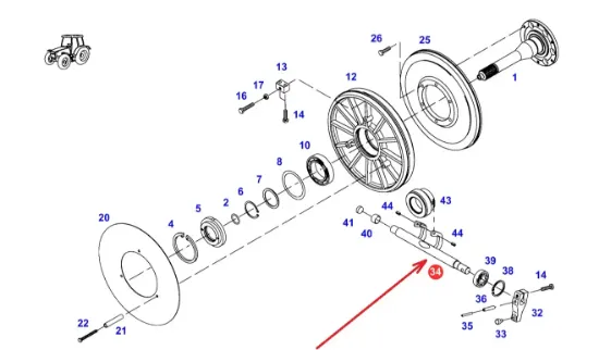 Slika Clutch shaft H117108100022