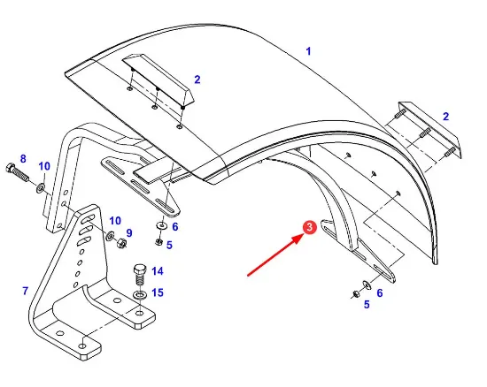 Slika Left mudguard bracket H334700033011