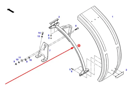 Slika Right fender frame H334700033021