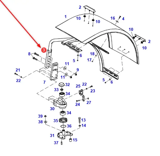 Slika Right fender mount H718701030201