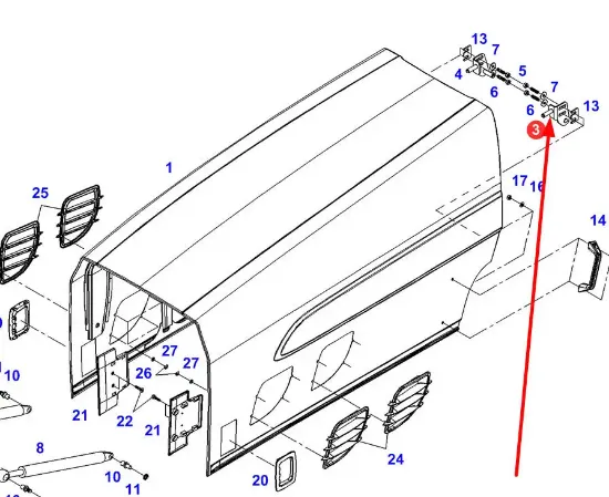 Slika Engine hood bracket H725500020721