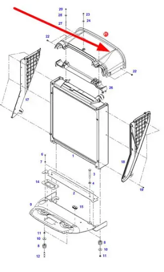 Slika Upper radiator cover H737200052040