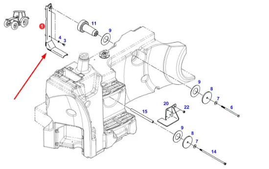 Slika Fuel tank bracket H737200062040