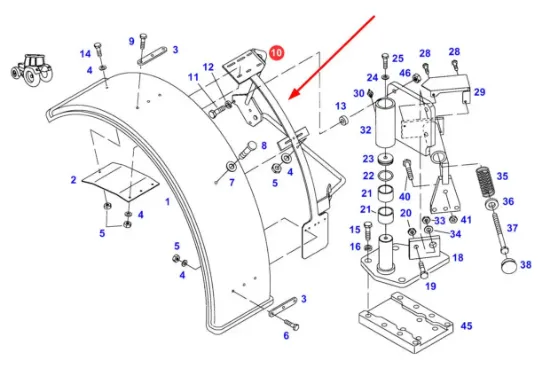 Slika Metal mudguard bracket H816700030022