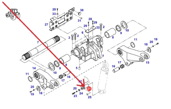 Slika Rear linkage cylinder pin 40 x 145 H816860030042