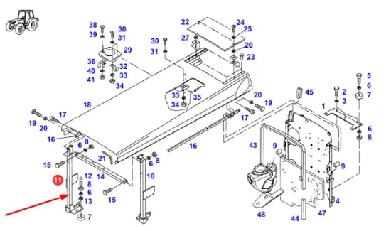 Slika Right engine hood support H916500020090