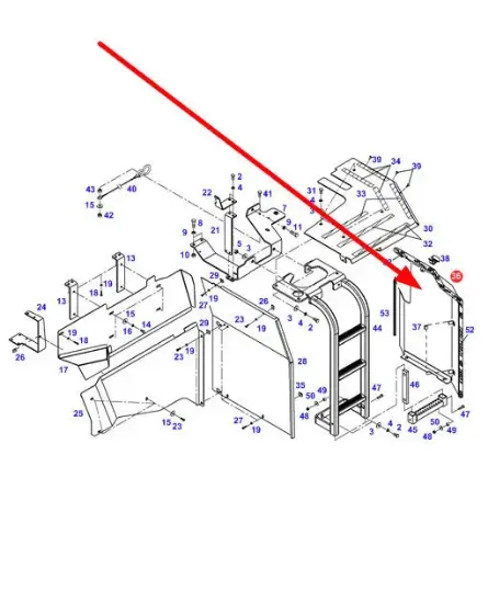 Slika Right cabin entrance cover H916501171032