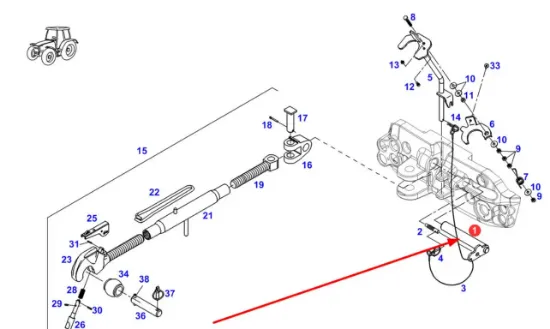 Slika Front linkage linkage pin H931920050021