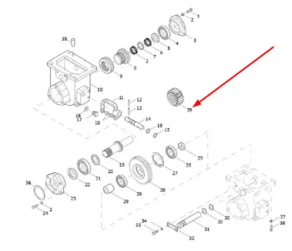 Slika Front axle drive gear L0001390