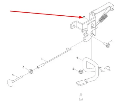 Slika Engine hood lock mechanism L0002130