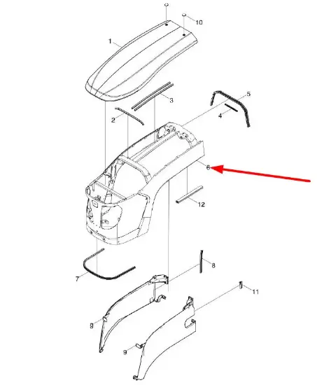 Slika Engine hood profile L0003737