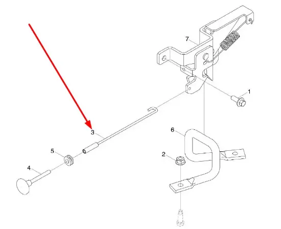 Slika Bonnet lock rod L0003738