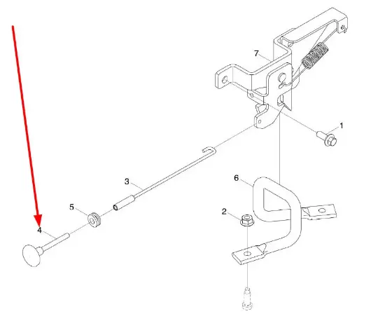 Slika Engine hood lock handle L0003739