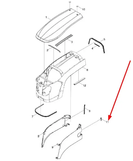 Slika Left side cover seal L0004521