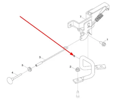 Slika Lower engine hood lock handle L0004525