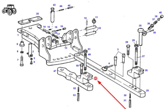 Slika Lower hitch beam L816500730000