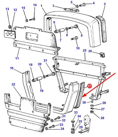 Slika Lower hood seal MF3547437M1