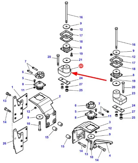 Slika Right Cabin Suspension Bracket MF4299287M3