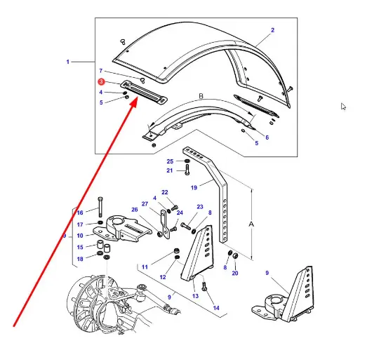 Slika Mudguard mounting element MF4348000M2