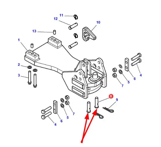 Slika Lower hitch pin fi25 x 100 MF4351279M1