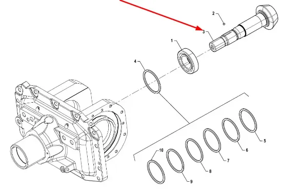 Slika Differential pinion shaft Z=10 P5M31501145