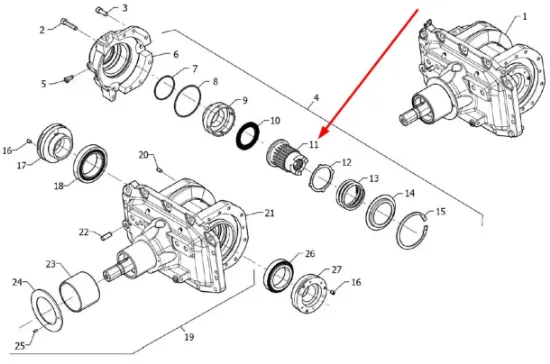 Slika Differential lock shaft P5M31501159