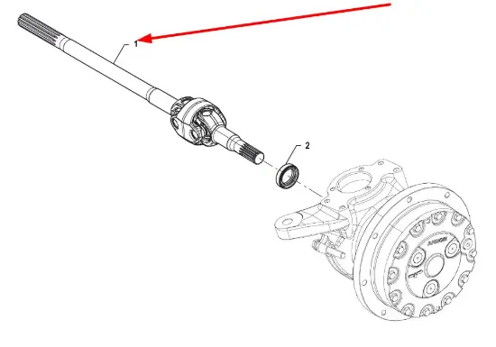 Slika Front axle drive shaft right P5M31701113