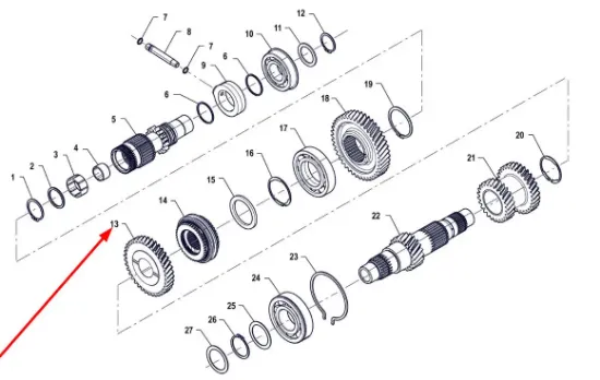 Slika Gear wheel 37 teeth P5M37201107