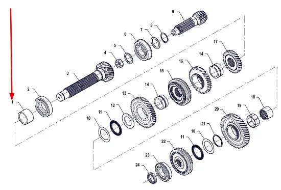 Slika Gearbox bushing 49 x 65 x 40 P5M37201123