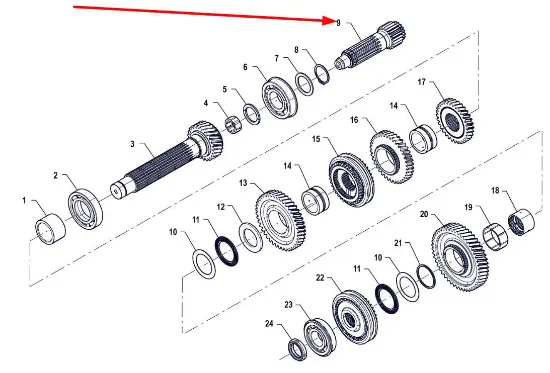 Slika Shaft with gear P5M37201171