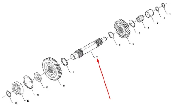 Slika Reverse gear shaft P5M37301104