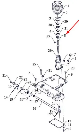 Slika Gear shift rod P5M37401122