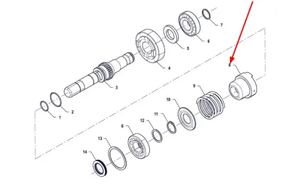 Slika Front drive engagement mechanism bushing P5M42201108