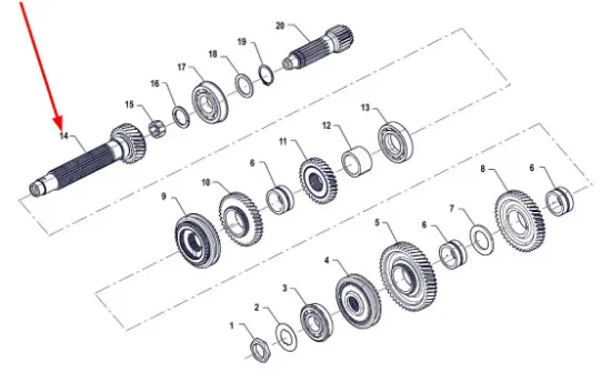 Slika Intermediate shaft P5P37201187