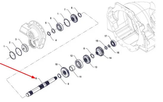 Slika Gear shaft P5P37301282