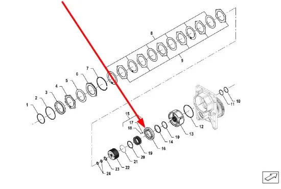 Slika PTO clutch basket piston P5P41101112